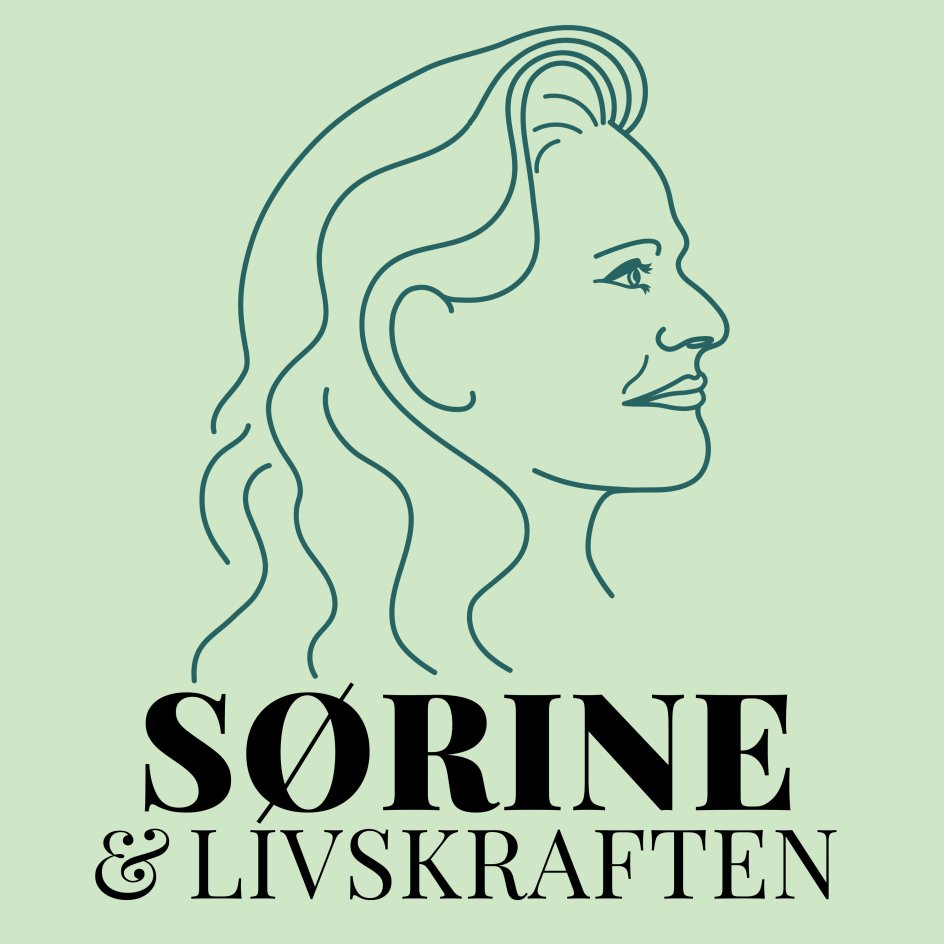 Logo til podcasten "Sørine & Livskraften". Illustration: Anne-Sofie Christensen